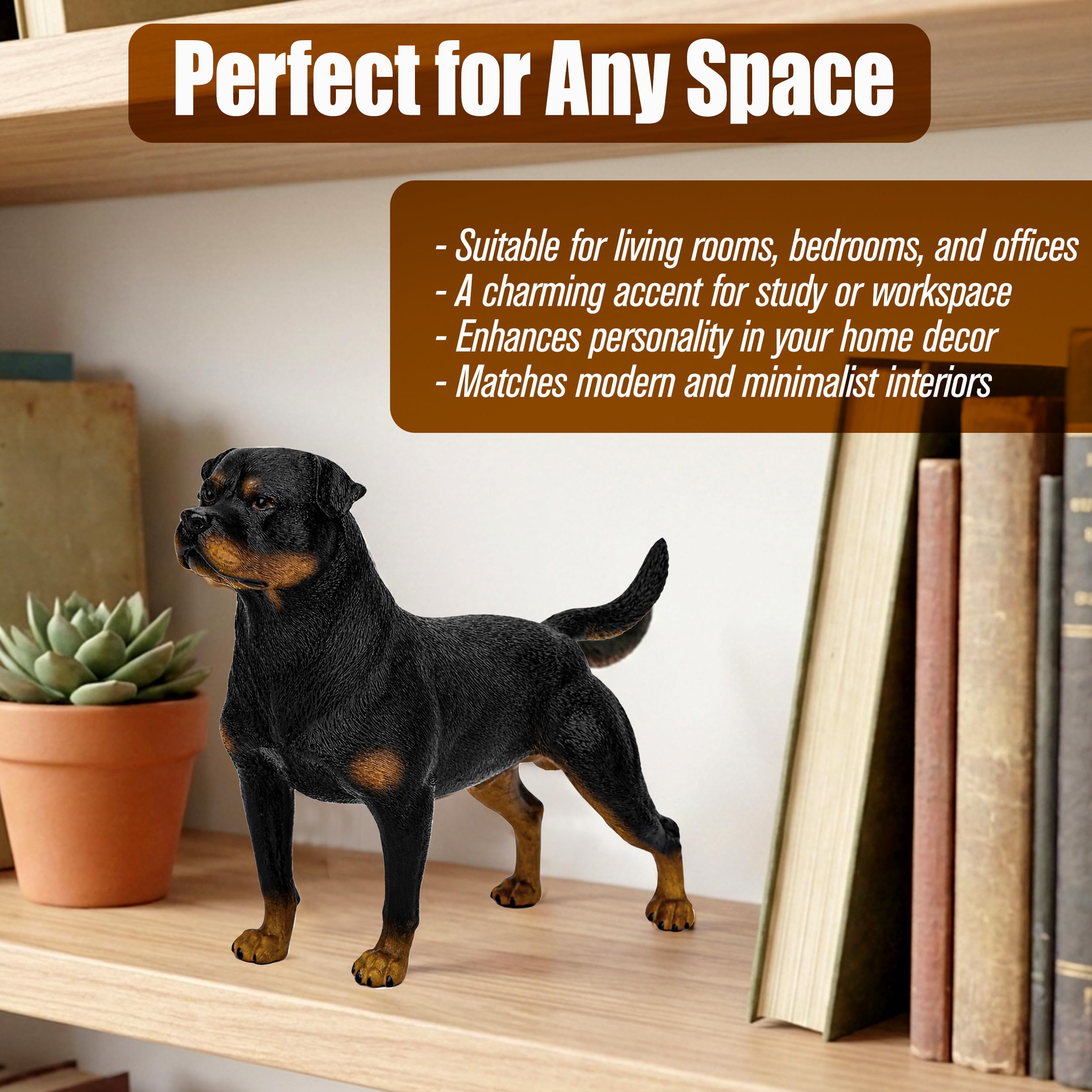 【FUBU ROTTWEILER】フィギュア 4体セット Amazon.com: Rottweiler Statues Figurines - Realistic Dog Figurine